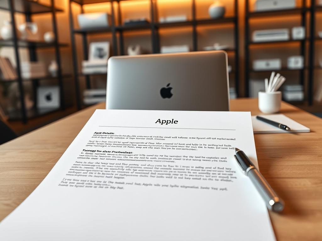 estructura de carta de presentación para Apple estructura de carta de presentación para Apple